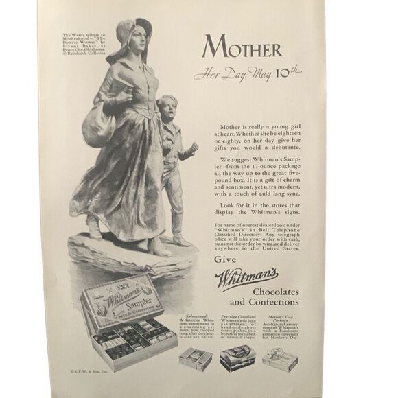 Vintage 1931 Whitman’s Chocolates Mothers Day May 10th Ad Advertisement - Picture 2 of 4